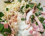 旨すぎる！ニラベーコンのチーズ大根もち作り方3写真