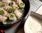 水菜の豚バラ巻き蒸しとろろかけ作り方5写真