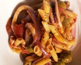 イカとオリーブのパスタ作り方7写真