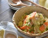 蒸しキャベツとツナのごま味噌ソース作り方4写真