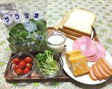 とろける〜♪メルトチーズサラダ菜サンド♥作り方1写真