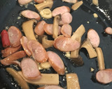 エリンギとソーセージの簡単和風パスタ作り方3写真