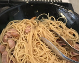 エリンギとソーセージの簡単和風パスタ作り方4写真