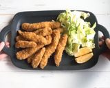 鶏胸肉のカレーチーズスティックフライ作り方10写真