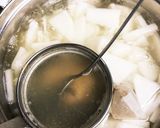 大根となめたけのお味噌汁作り方3写真