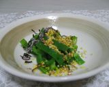 お弁当に♪ピーマンの塩昆布のりたま和え作り方2写真