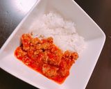 簡単！市販のルー不使用ひき肉トマトカレー作り方4写真