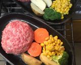 魚焼きグリル直焼き牛肉100％ハンバーグ作り方6写真