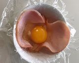 超時短！レンジでハムエッグ作り方1写真