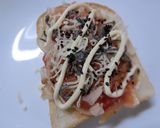 煮詰めたトマト&ネギ&おからの和トースト作り方5写真