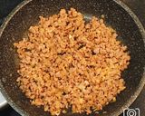 簡単カフェ風♡目玉焼きのせピリ辛そぼろ丼作り方2写真