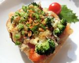 煮詰めたトマト＆ブロ×おからの和トースト作り方6写真