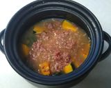 かぼちゃと挽肉の炊き込みご飯作り方3写真