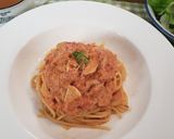 トマトクリームスパゲッティ☆ガーリック作り方6写真
