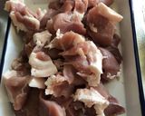 簡単、豚ももブロックレンコントマト煮。作り方3写真