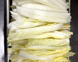 胡麻油風味〜白菜のピリ辛甘酢漬け作り方1写真