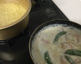 海老とスナップエンドウのホワイトグラタン作り方3写真