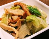 豚トロとレタスのポン酢炒め作り方4写真