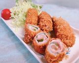 豚、大葉、チーズ、ハムのロール揚げ作り方9写真