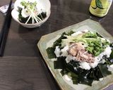 鯖水煮缶で、ワカメ大根おろし作り方6写真