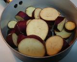 スイートポテトのハニー柚子レモン煮作り方1写真