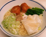 簡単♪塩ラーメンと鶏の唐揚げ☆野菜添え作り方5写真