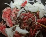 牛バラ肉と菜の花のオイスターソース炒め作り方4写真
