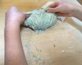 美しいマーブル模様*よもぎあん食パン*作り方9写真