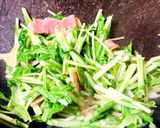 だしマヨ醤油でチャチャっと♪水菜の炒め作り方4写真