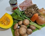 Staubでトマトベース肉と野菜シチュー作り方1写真