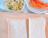 エビフライとコールスローのサンドイッチ作り方2写真
