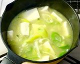 ラーメンの残り汁で⭐︎豆腐の塩生姜スープ作り方4写真