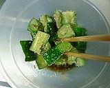 箸休めに☆叩ききゅうりのゴマ酢あえ作り方4写真