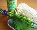 アスパラのエノキソースサラダ作り方1写真