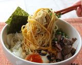 豚骨魚介まぜそば｜おうちで黒亭ラーメン作り方7写真