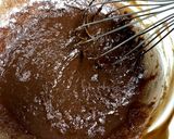 りんごのワイン煮でチョコレートケーキ作り方3写真
