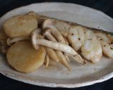 タラのガリバタ醤油照り焼き★＋長芋しめじ作り方8写真