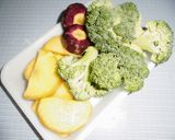 温野菜のホワイトチーズソース作り方1写真