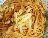 簡単手抜き、休日の夕食パスタ作り方3写真