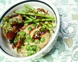✿初夏の❀グリーン×２✿ハンバーグ丼作り方10写真