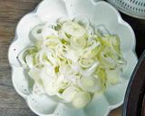 トマト出汁で豚肉のねぎ巻きしゃぶしゃぶ作り方1写真