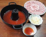トマト出汁で豚肉のねぎ巻きしゃぶしゃぶ作り方3写真