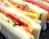 *薄焼き卵と野菜のmixサンドウィッチ*作り方7写真