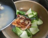 鶏のモモ肉とチンゲン菜の香味油、上湯炒め作り方17写真