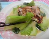 鶏のモモ肉とチンゲン菜の香味油、上湯炒め作り方23写真