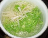 たけのことキャベツのかき玉スープ作り方2写真