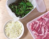 豚肉と玉ねぎの甘辛炒め＊作り方1写真