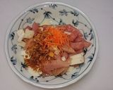 あたた生だししょうゆでマグロの山芋和え作り方3写真