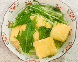 油揚げと水菜の白だし煮作り方3写真