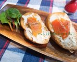 簡単ガーリックチーズとサーモンのバゲット作り方2写真